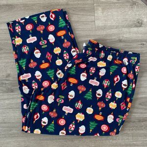 North Pole Trading Co Santa Ornament Fleece Pajama Pants Women’s Plus 3X
